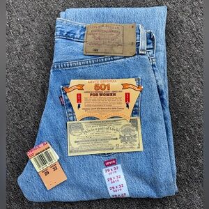 Vintage LEVI’S 501 Jeans for Women 1993 Button Fly Size 29x32* NEVER WORN